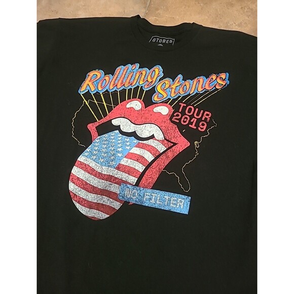 The Rolling Stones 2019 No Filter Tour T-Shirt w/ Tour Dates Big Tall Merch - Picture 2 of 7